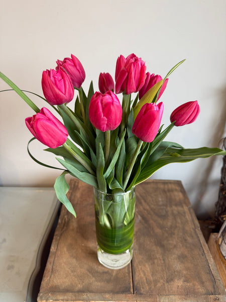 Double Tulips - Vased