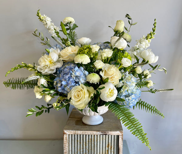 Pedestal Arrangements - Creams & Whites
