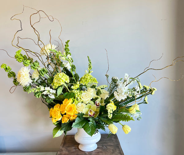 Pedestal Arrangements - Creams & Whites