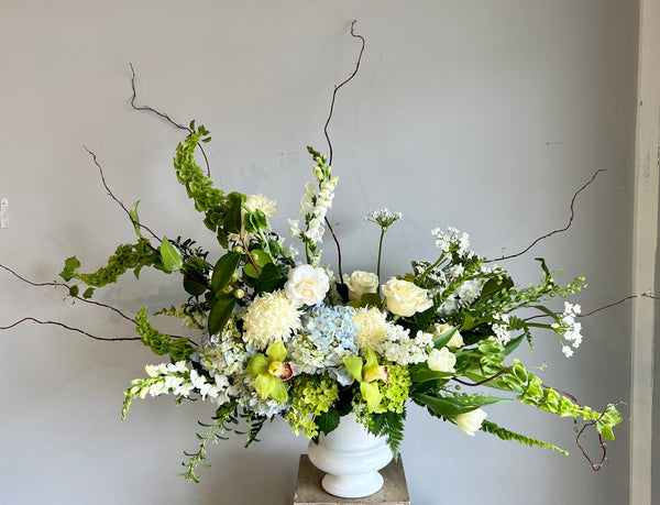 Pedestal Arrangements - Creams & Whites